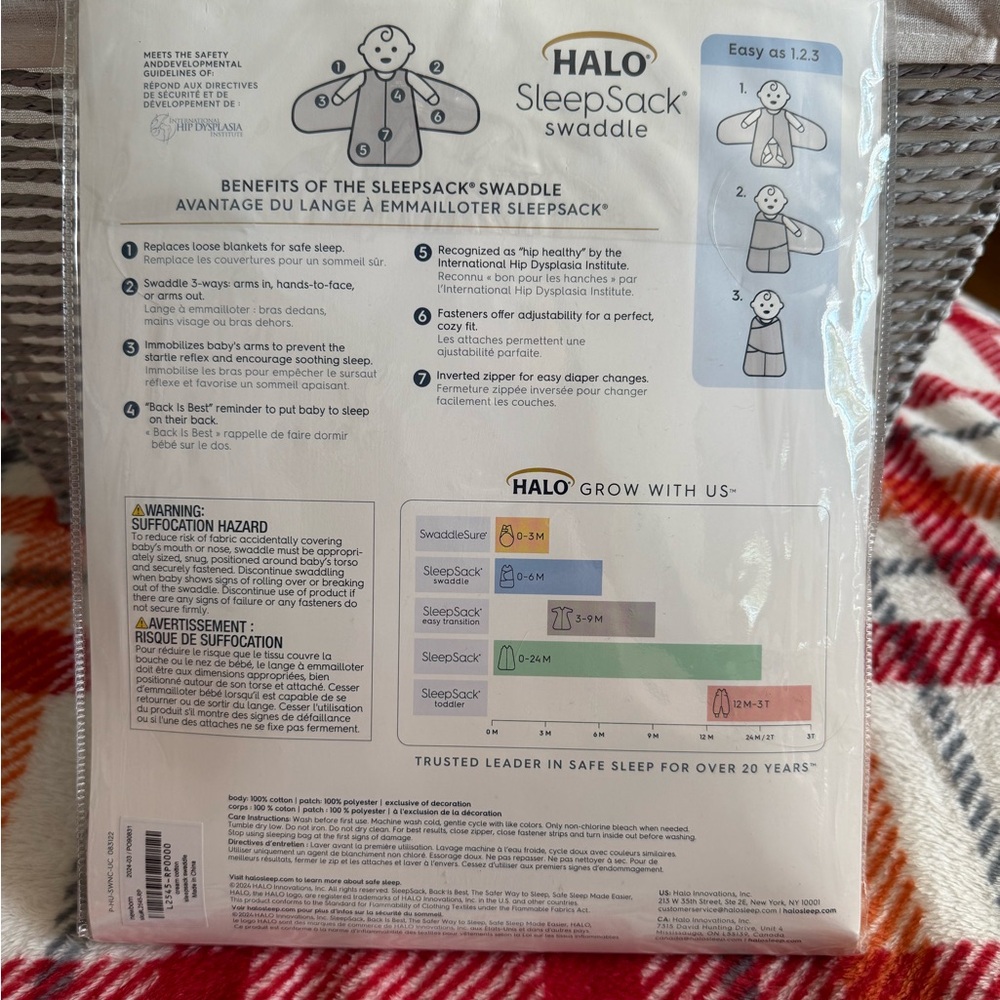 Halo SleepSack Swaddle - White